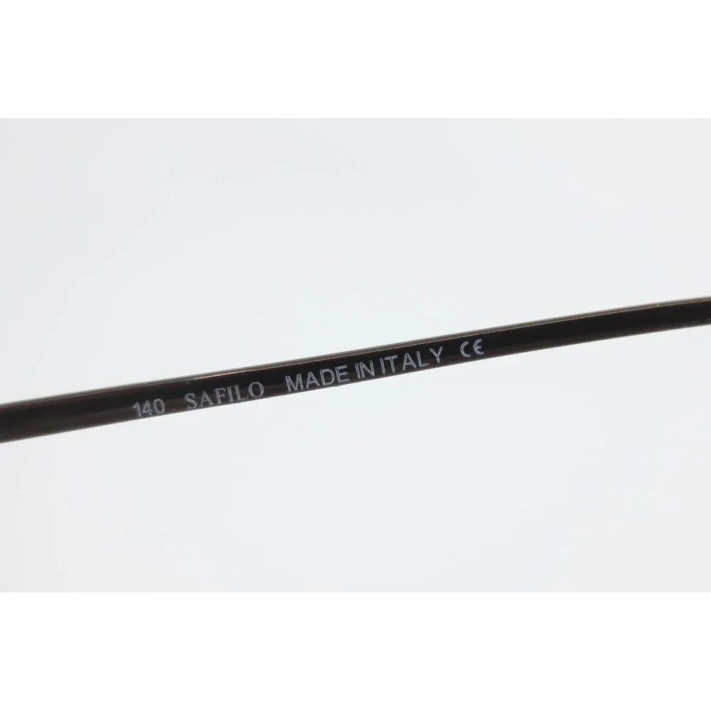 Safilo Team 4104 JJ6 Eyeglasses Dark Brown Oval Metal Frames 47-19-140 Italy
